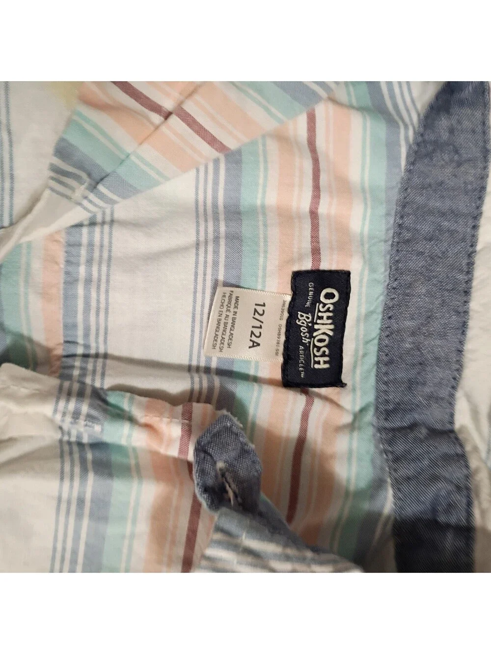 OshKosh B'gosh Boys Striped Short Sleeve Button-Up Shirt